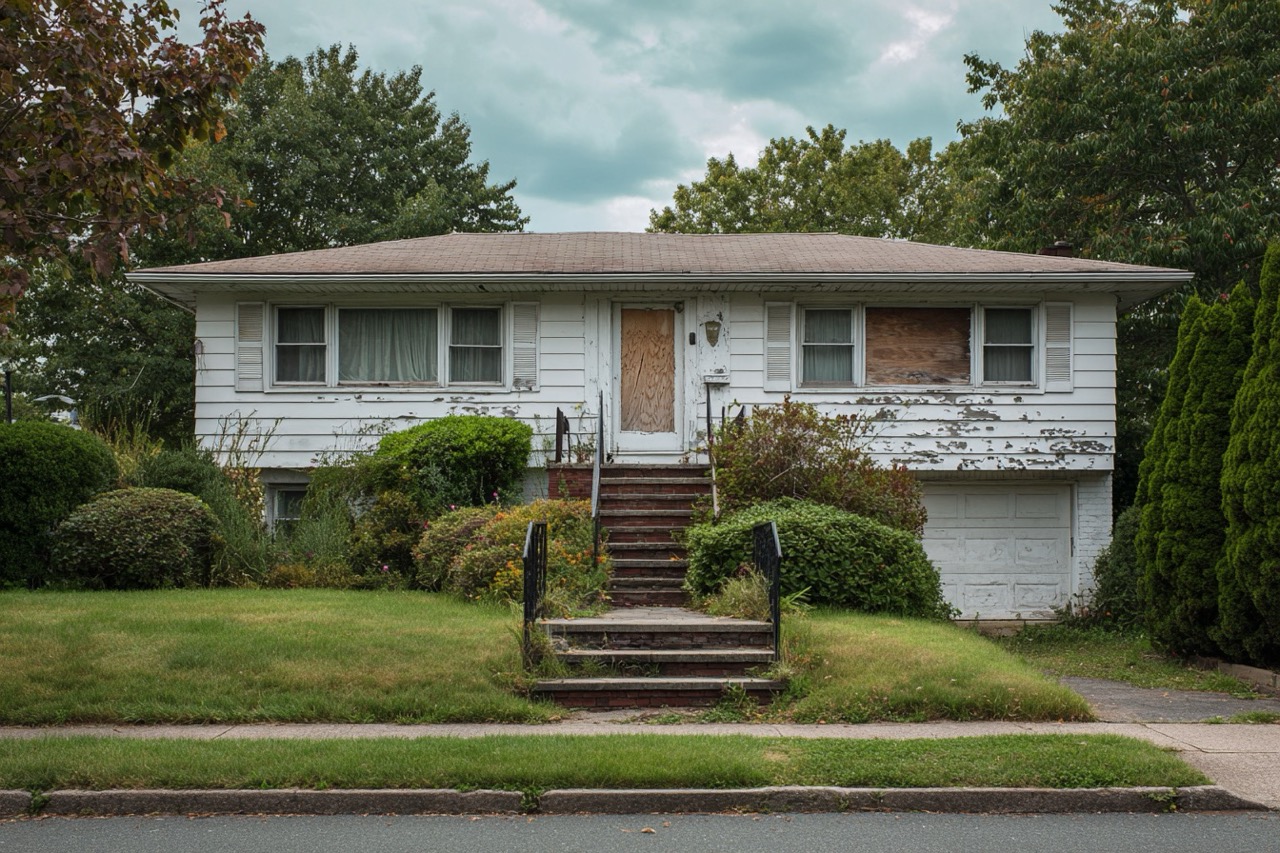 Condemned house for sale Long Island NY suburban property