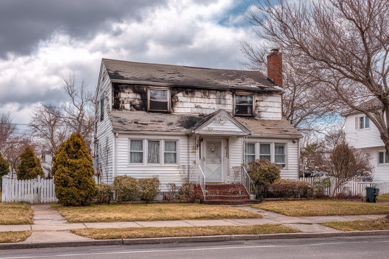 Fire damaged residential property in Long Island New York