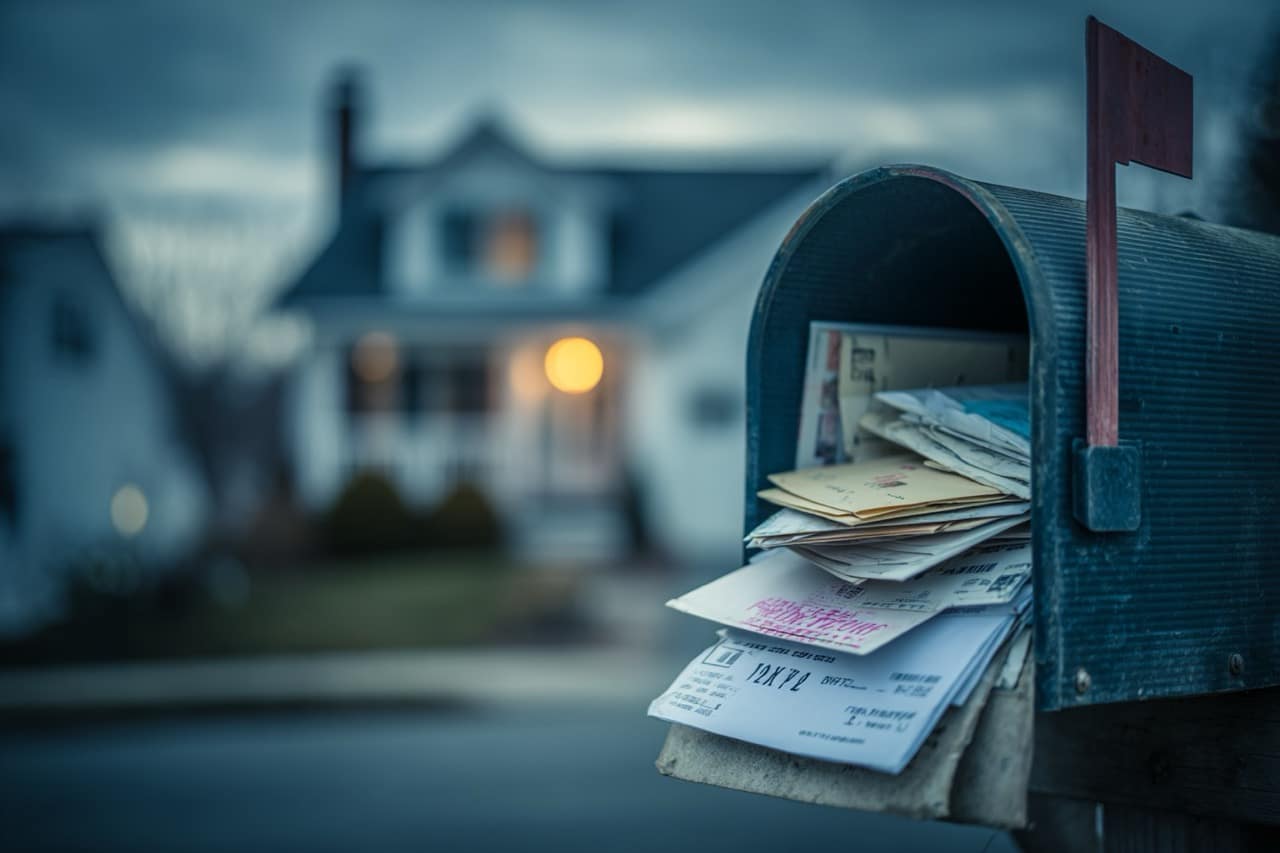 foreclosure notice warning signs long island new york mailbox