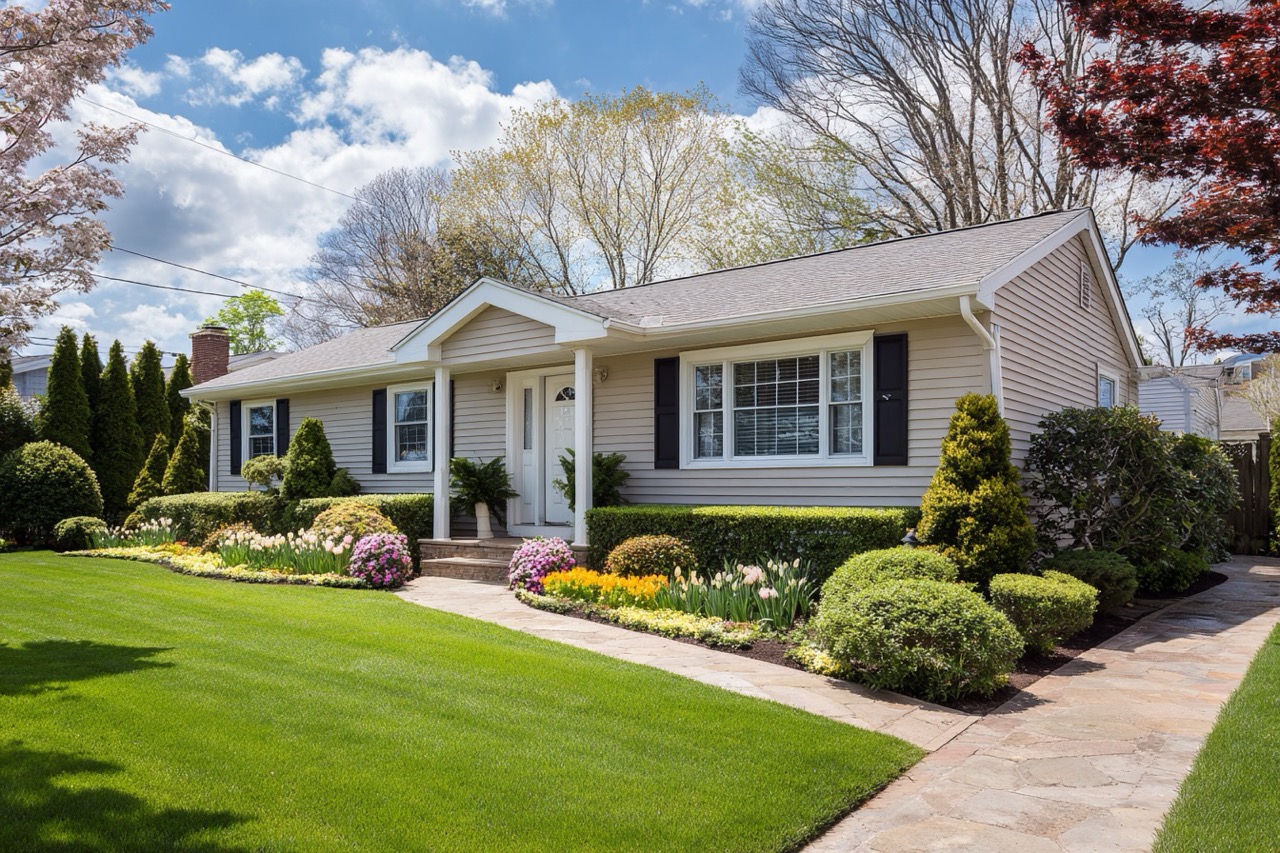 Long Island NY home exterior with improved curb appeal for sale