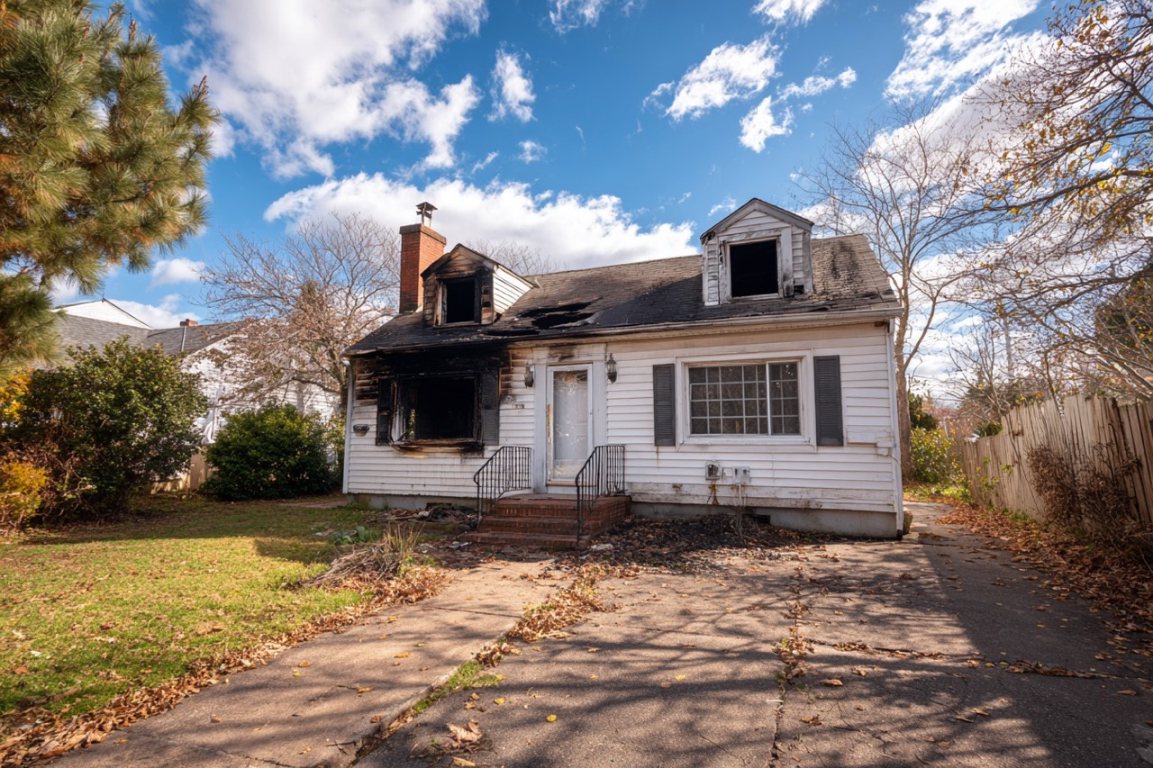 Selling fire damaged house for cash Long Island New York