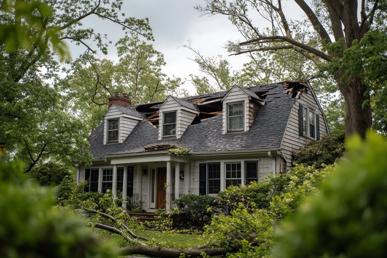 Storm damaged condemned property Long Island NY with code violations